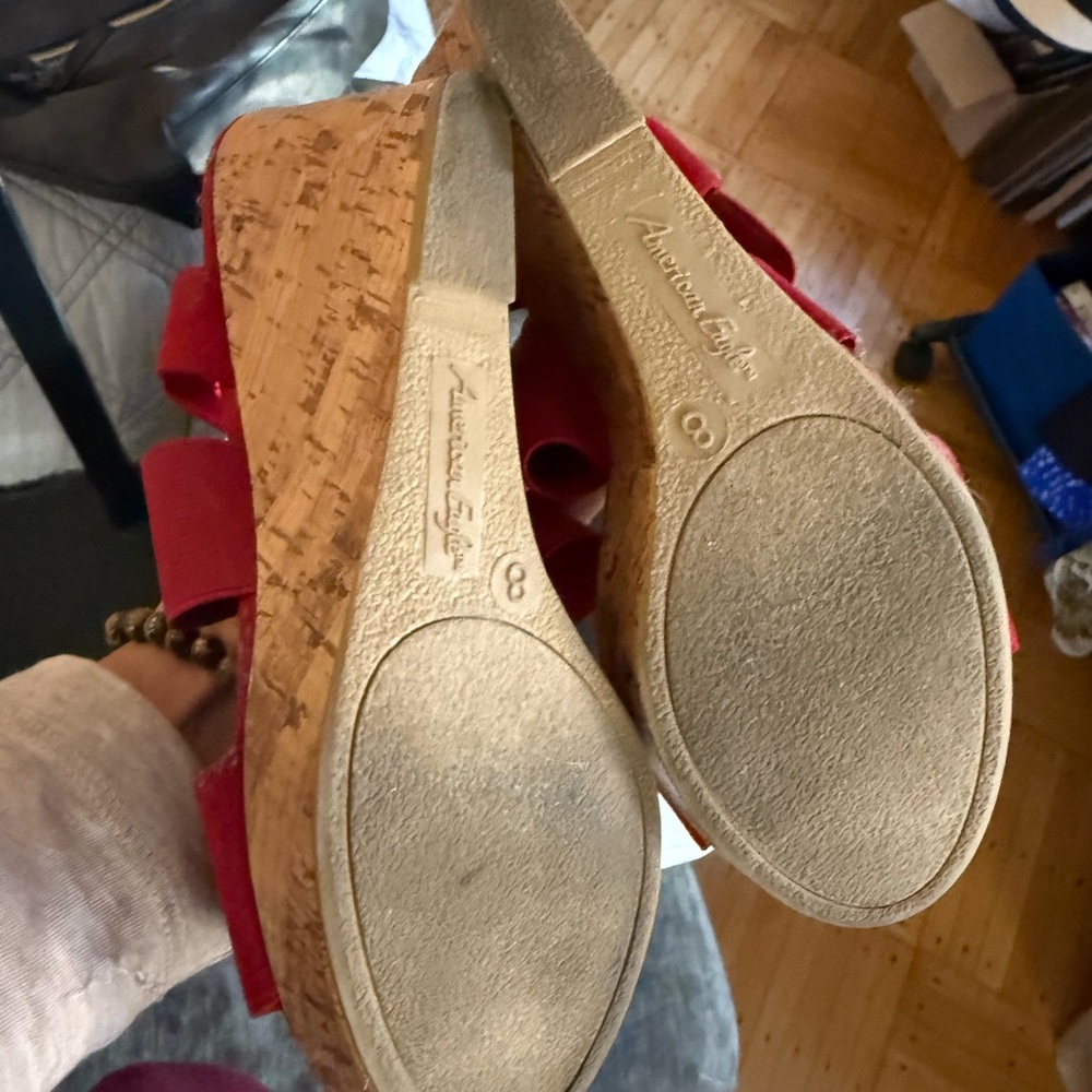American Eagle Outfitters Wedge Sandals Size 8 - Picture 2 of 7